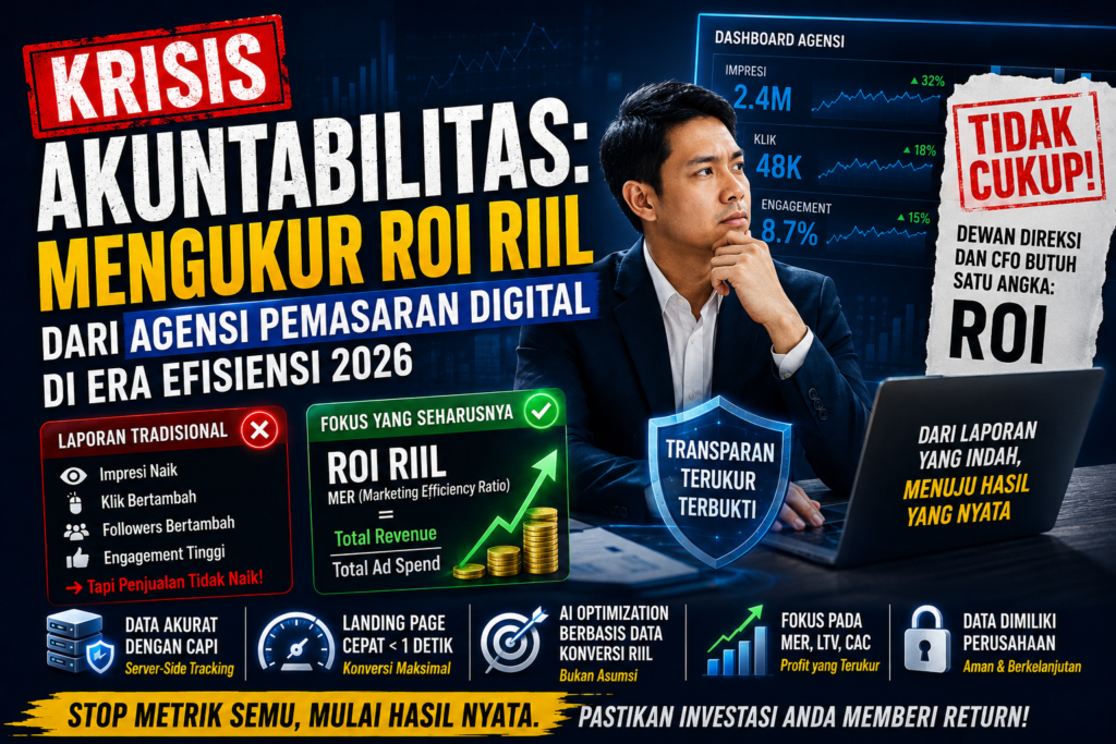Krisis Akuntabilitas: Mengukur ROI Riil dari Agensi Pemasaran Digital di Era Efisiensi 2026