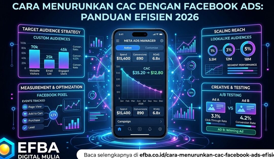 efba upload c639779f - PT. Efba Digital Mulia Cara Menurunkan CAC dengan Facebook Ads: Panduan Efisien 2026