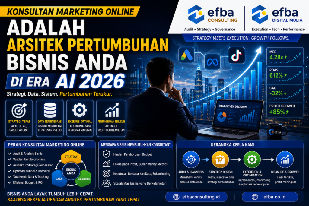 Konsultan Marketing Online Adalah Arsitek Pertumbuhan Bisnis Anda di Era AI 2026