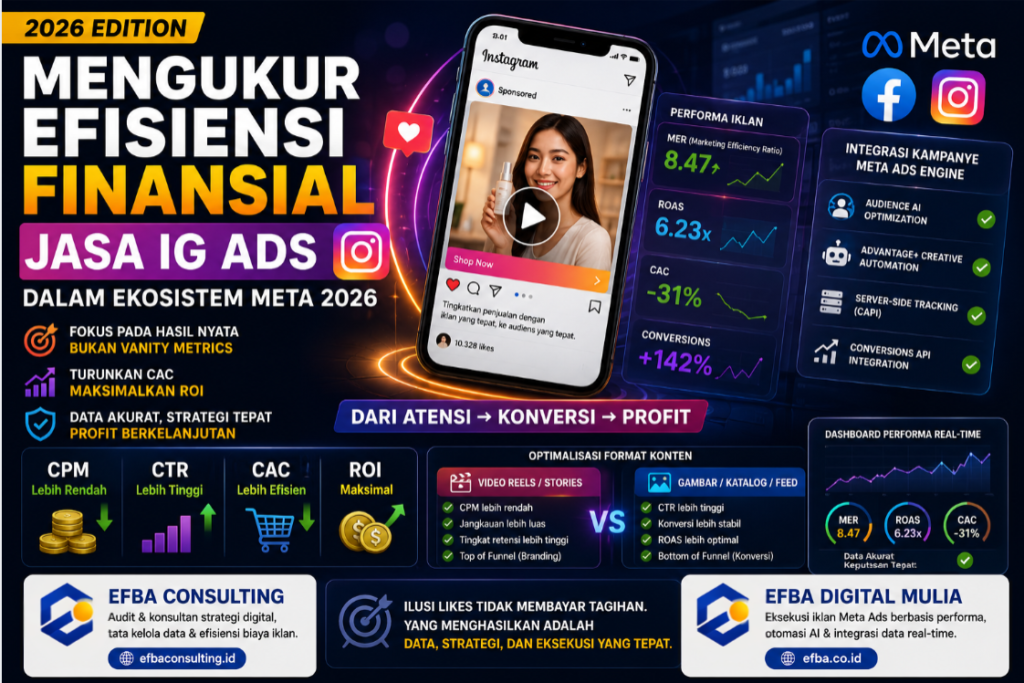 Mengukur Efisiensi Finansial Jasa IG Ads dalam Ekosistem Meta 2026