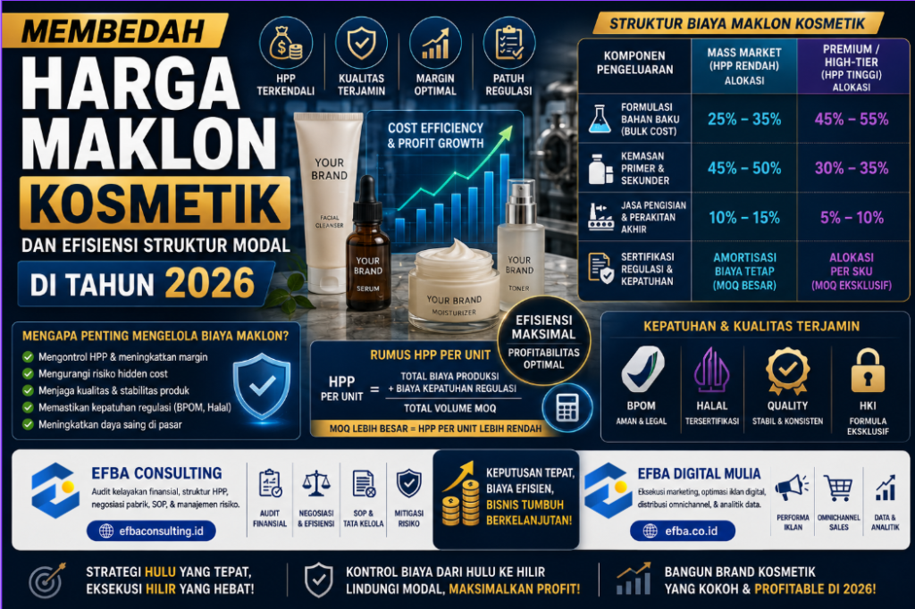 Membedah Harga Maklon Kosmetik dan Efisiensi Struktur Modal di Tahun 2026
