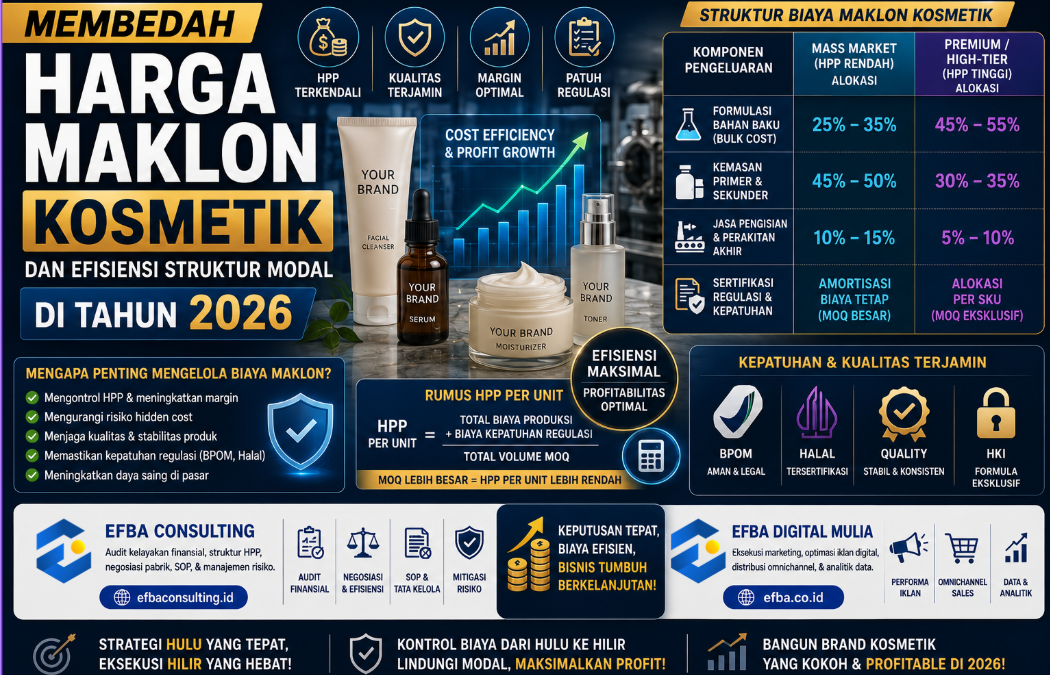 Membedah Harga Maklon Kosmetik dan Efisiensi Struktur Modal di Tahun 2026