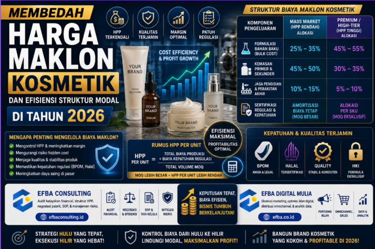 Membedah Harga Maklon Kosmetik dan Efisiensi Struktur Modal di Tahun 2026