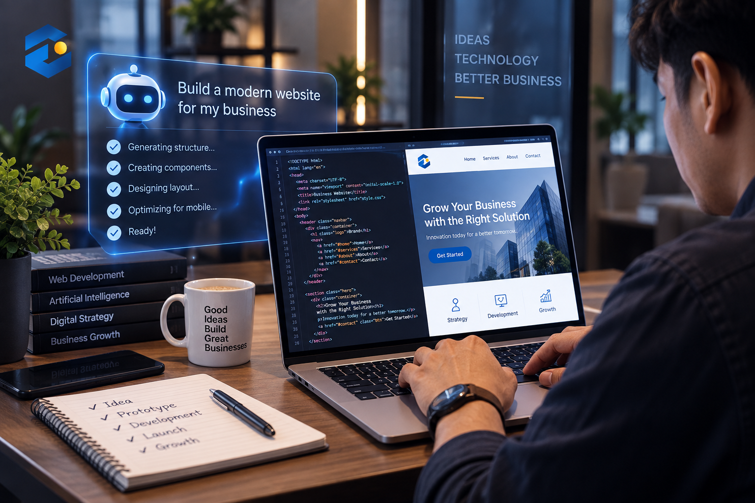 AI website development
